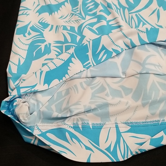 Palm Beach Chic Tropical Print Shift Dress 3/4 sleeves , Resort style.  Size XS - Picture 9 of 9